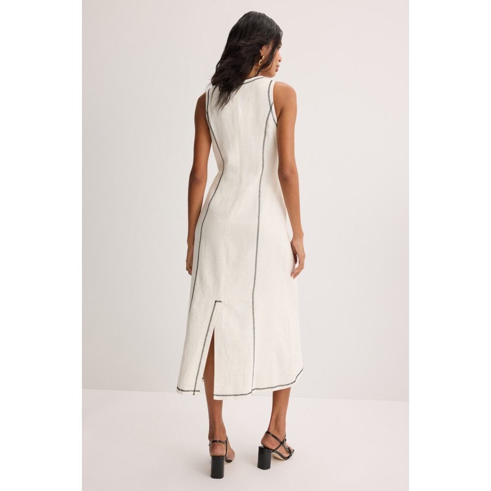 Donna Morgan Sleeveless Midi Sheath with Stitching Detail - Picture 2 of 4